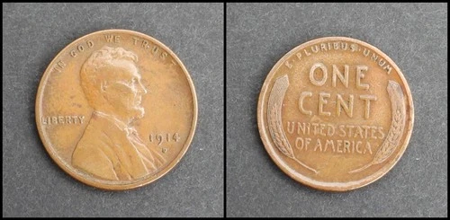 1914-D LINCOLN CENT VERY FINE NICE BROWN COLOR