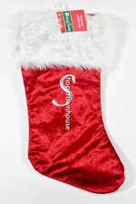 Merry Brite 20" Red Christmas Holiday Stocking White Monogram with Letter S