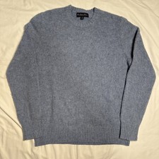 Brooks Brothers Brushed Wool Light Blue Crewneck Sweater Size M Men  s