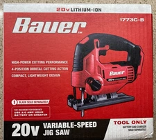 NEW BAUER 20V Variable Speed Jig Saw 1773C-B  59687