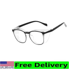 Modern Anti-Fog Safety Glasses with Side Shields - Clear Vision for Adults