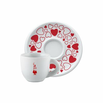 Bialetti Y0TZ100 Cappuccino Cup, White and Red From Japan