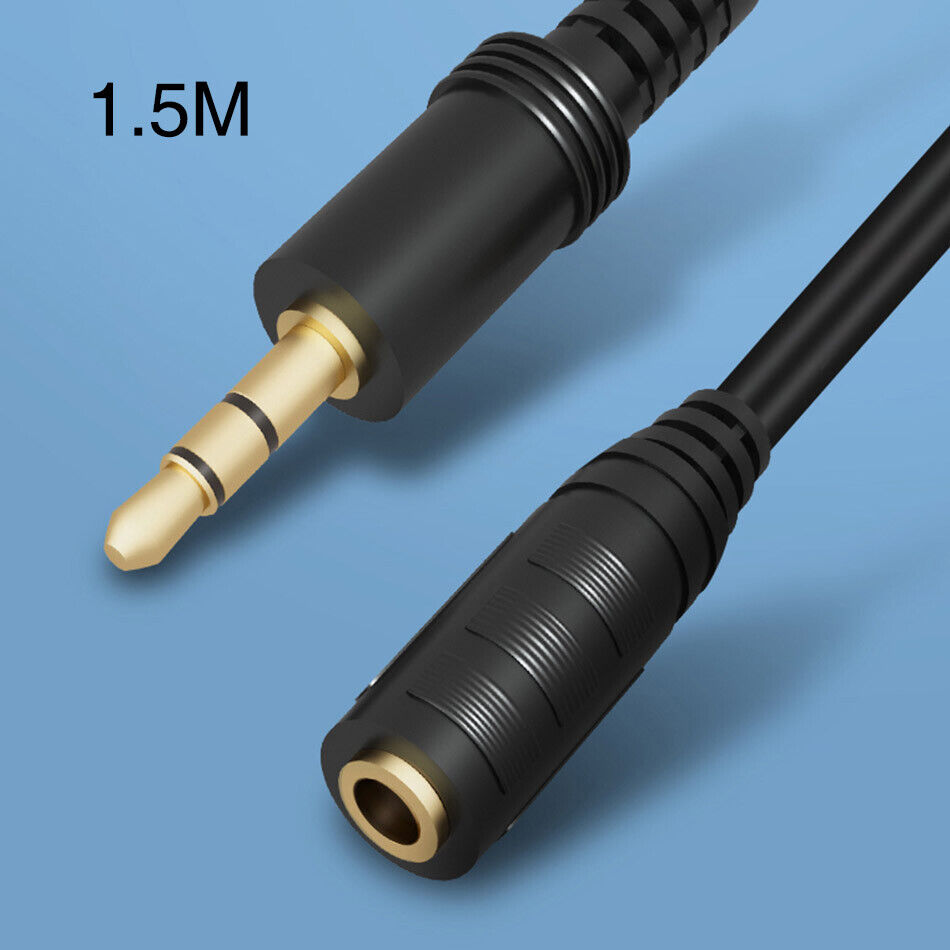Cable audio jack 3.5mm Hembr-Macho 1.5metro alargador