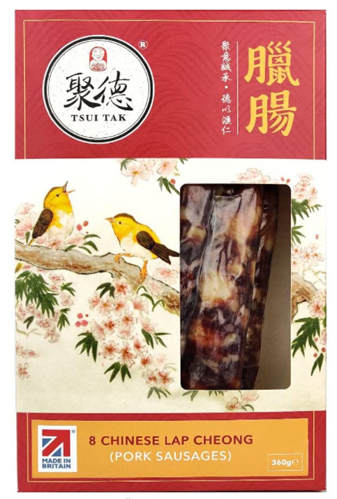 Tsui Tak Dried Chinese Pork Sausages Original Flavour (8 Pieces) 360g 聚德臘腸