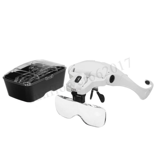 Adjustable Head Magnifier LED Light Lightweight Magnifying Glass 5 Lens Tool AU - Picture 4 of 19