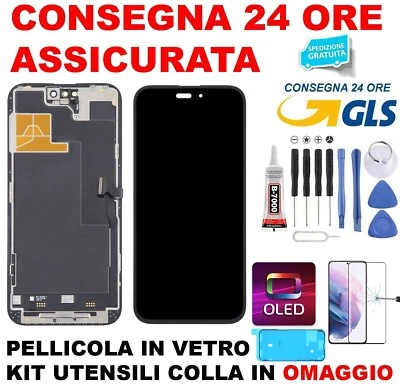 DISPLAY APPLE IPHONE 14 PRO MAX SOFT OLED SCHERMO PARI ORIGINALE LCD VETRO FRAME