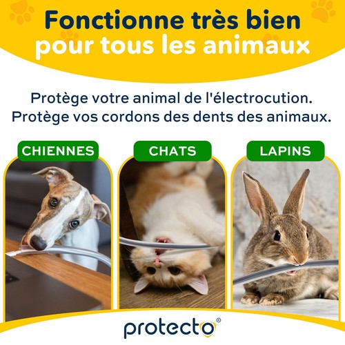Protector Lot de 2 Protections Robustes de câbles pour Animaux Anti-mâchage 3... - Photo 4/7