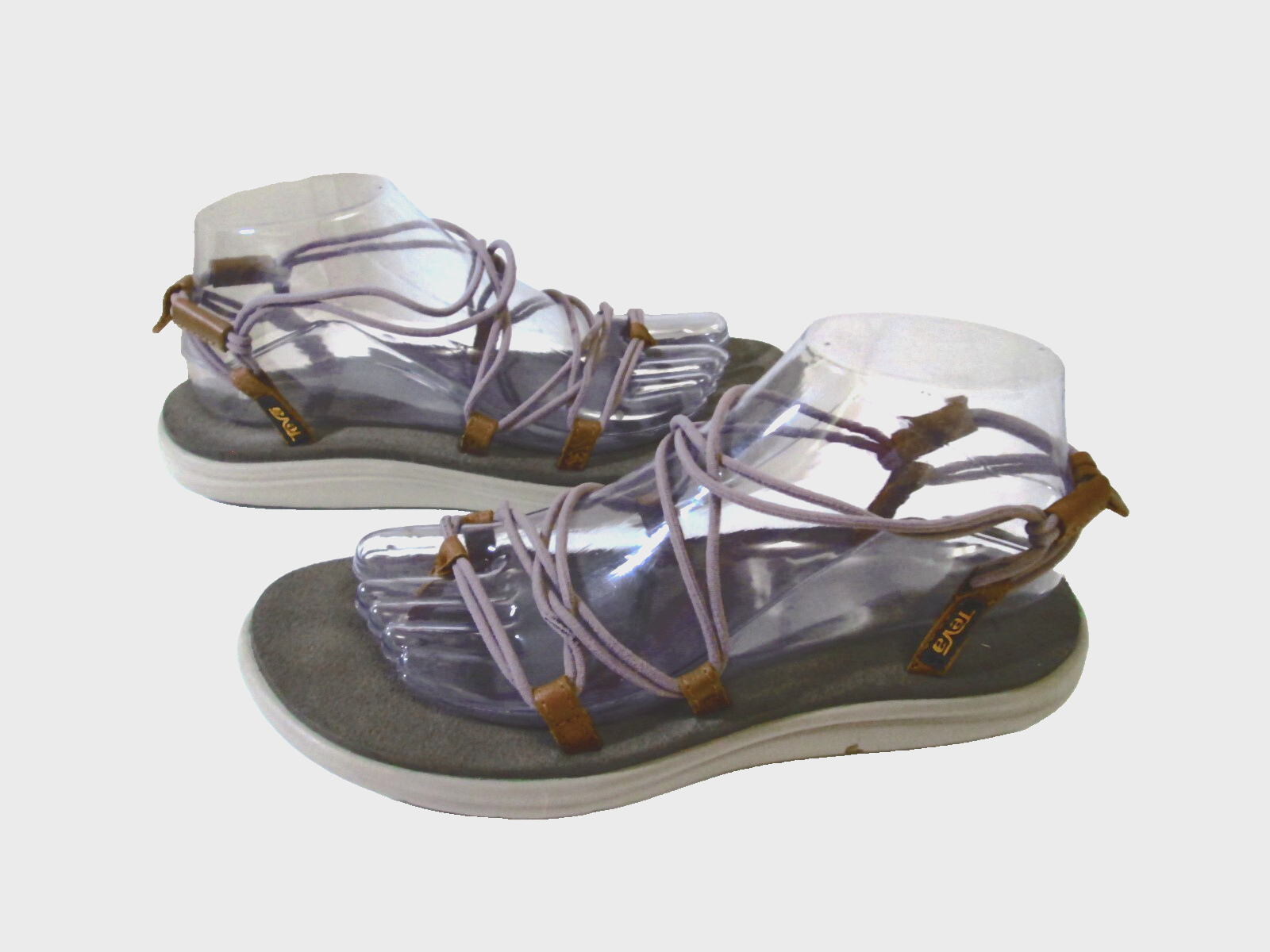 Teva Elastic Lace-Up Strappy Comfort Voya Infinity Thong Sandals Size 8 B30