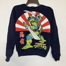 Vintage 1990 TMNT Mirage Studios Kids Crewneck, Deadstock NWT, Size 8-10