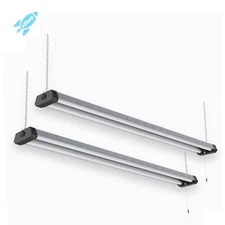 2-PACK 4FT LED Shop Light Heavy Duty Linkable Fixture 5500lm Bright White Garage