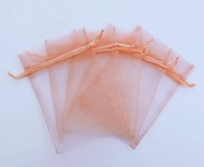 Pale Peach Organza Gift Bags Jewelry Bags- 10pcs Wedding Party Favor