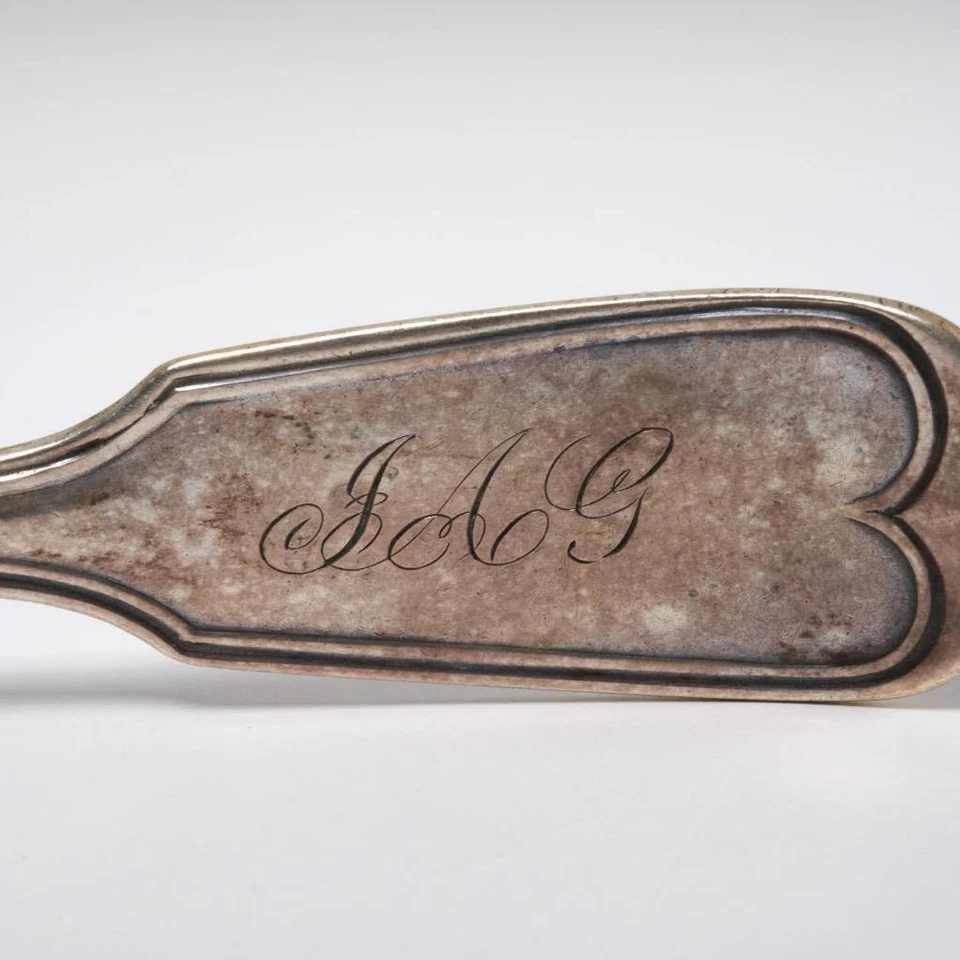 Джеймс Коннинг Мобиль Алабама Антикварная Американская Монета Серебряная Скрипка Нитевая Вилка - Изображение 3 из 4