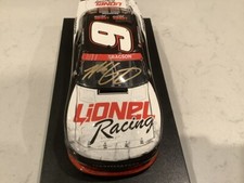 NOAH GRAGSON AUTOGRAPHED 2020 LIONEL ROVAL RACE VERSION CHECKERS DIECAST & CARD