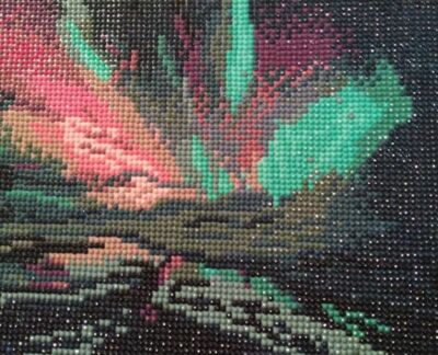 5D Diamond Painting Dazzle Color Array Completed Full Drill 9.5 x 7.5''  Unframed