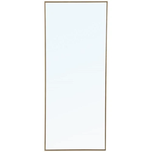 Elegant Decor Monet 72" x 30" Rectangle Metal Frame Mirror in Brass - Picture 1 of 14