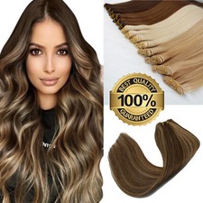 Double Weft Hair Bundles Sew in Wefts Hair Extensions Weave Remy Human Hair 100g
