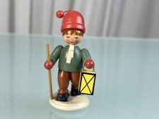 Erzgebirge Figur Sammler Holzfigur Junge mit Laterne 8 cm. Top Zustand 