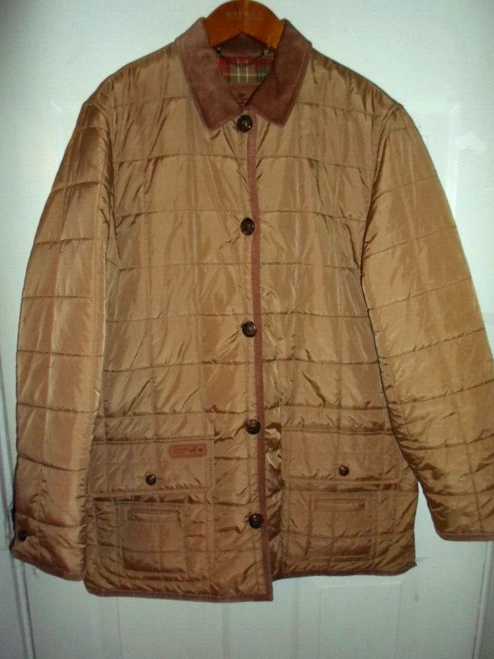Chaqueta de Granero Ralph Lauren Tostada Acolchada Ecuestre Pura Sangre Gen Gamuza Borde LRG Foto 4 de 4