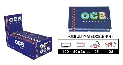 OCB kurz Ultimate Blau No.4  Hefte je 100 Blatt Paper Zigarettenpapier Double