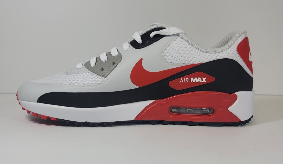 Mens Size 14 Nike Air Max 90 G White/University Red-Black