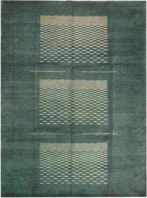 8x10' CONTEMPORARY Pine Green Fine Vegetable Dyed Tibbet Rug 17245