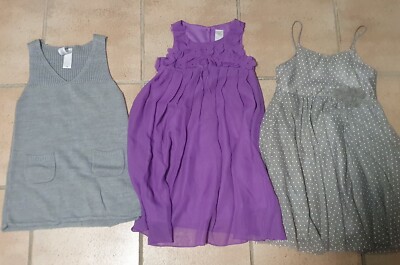 Schöne Sommer Kleider  122 128 Mädchen Kinderkleidungspaket 4  Kleidchen 3 Stück