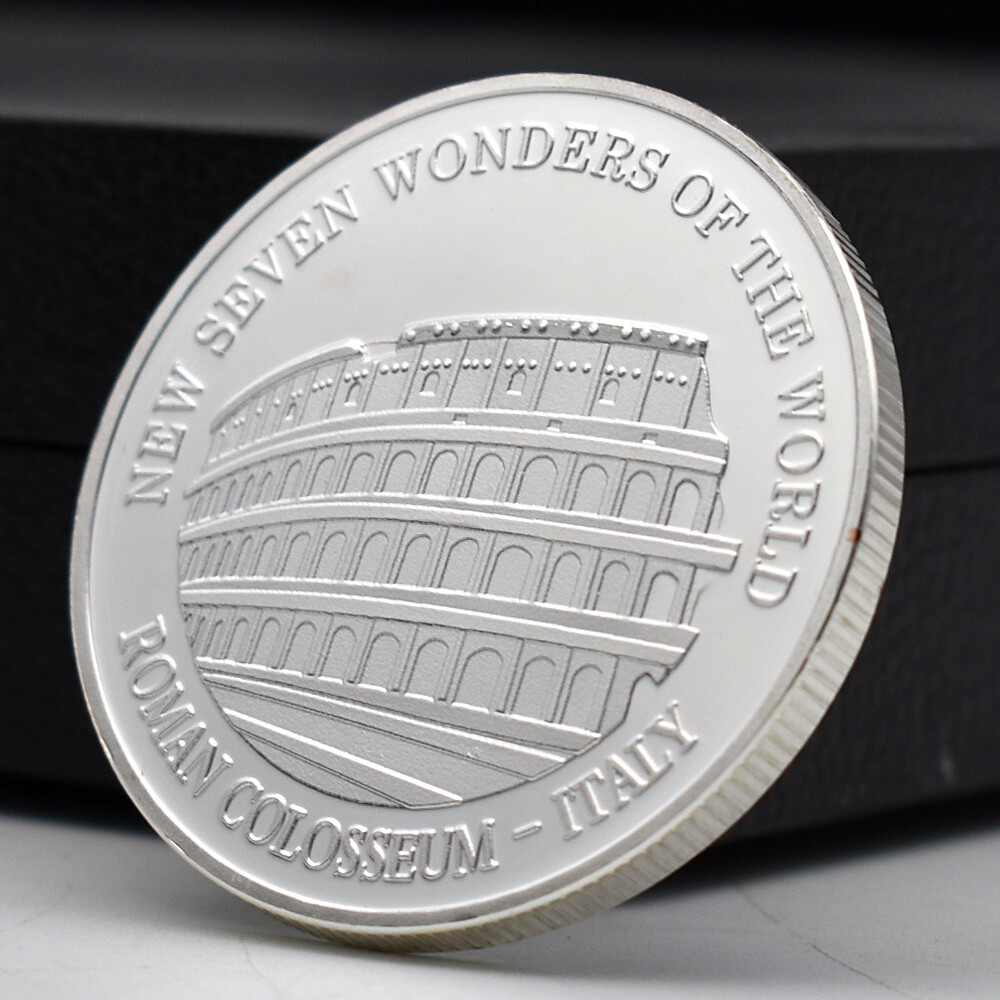 Italy Roman Colosseum Silver Coin 2007 New Seven Wonders of World