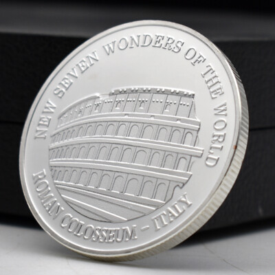Italy Roman Colosseum Silver Coin 2007 New Seven Wonders of World