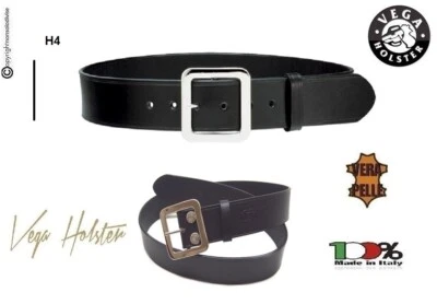 Cintura in Cuoio Altezza H4 cm Fibbia ad un Ardiglione Vega Holster Italia 1V51