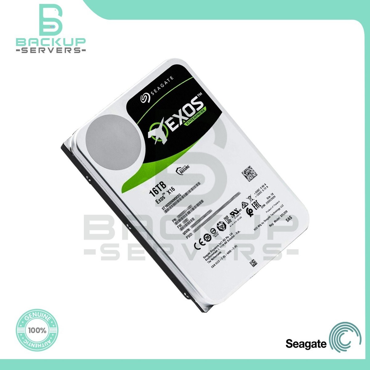 Seagate Exos X16 ST16000NM002G 16TB 12Gbps 7.2K SAS 3.5