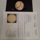 1943 Yankees Team Signed Autographed Champions Baseball JSA Keller Harridge Ball