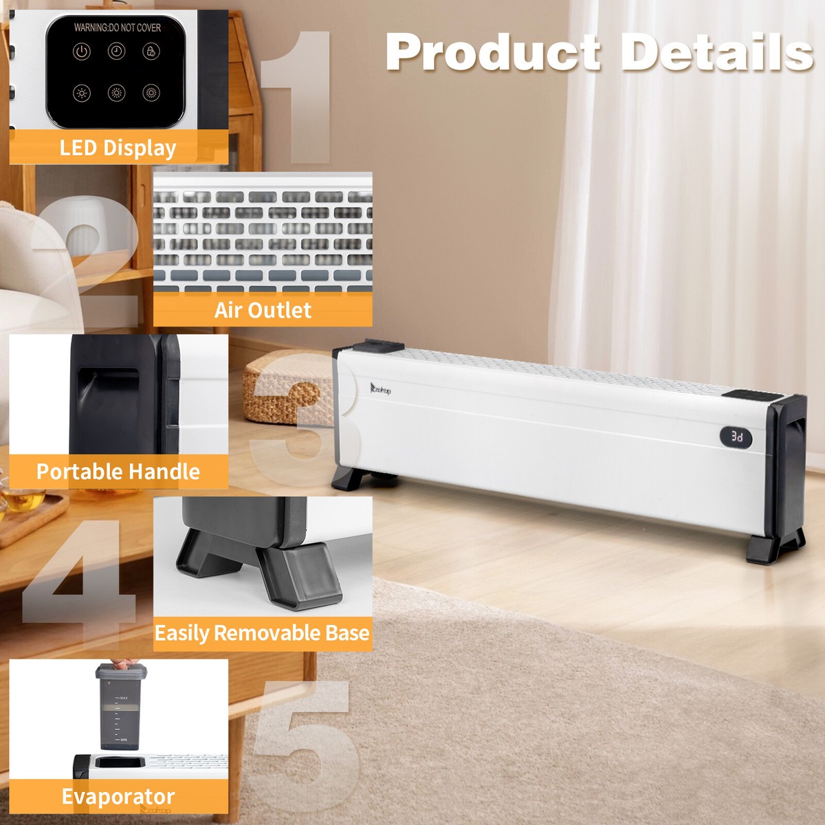 Zoechip Alternative Zoechip Safe Zokop 32'' Electric Baseboard