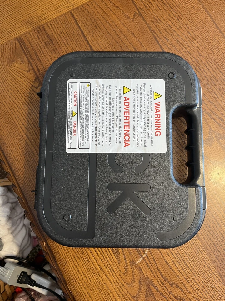 Glock 43 Factory OEM Hard Pistol Case With Cleaning Brush & Lock Clam Shell - Image 2 of 4