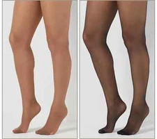 Legacy Women's Control Top Sheers Set of 2 Beige/Black Size A,B,C,D, E/F, G/H 