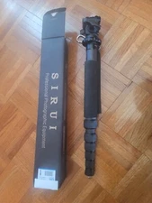 Lot Sirui P-326 Carbon 8x 6-Section Monopod and Manfrotto 234RC tilt head swivel