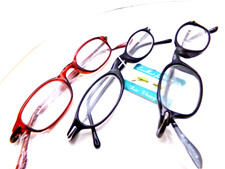 3 Lady / Girl Reading Glasses Compact slim variety frames readers power 2.50