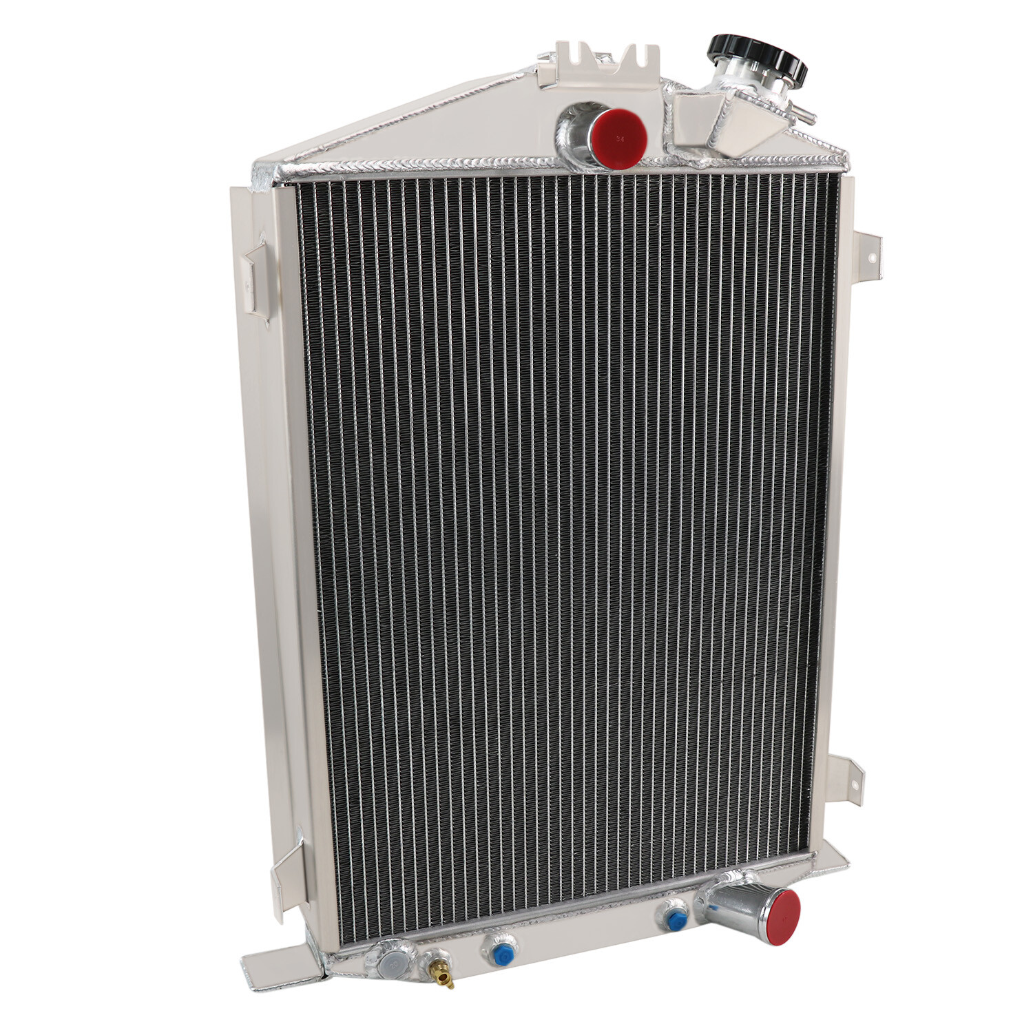 3 Row Alu Radiator+Shroud Fan+Relay For 1932 32 Ford Hi Boy Street Rod Rat Rod