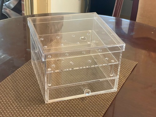 Acrylic Box With Drawer For Fresh And Preserved Roses - Makeup Organiser - Picture 16 of 22