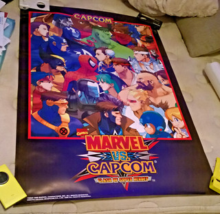 Marvel vs Capcom 1 & 2 arcade posters Japan RARE naomi dreamcast jamma NOS promo
