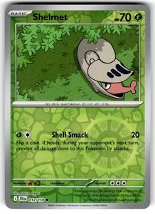 Pokemon Journey Together Card Shelmet #012/159 Reverse Foil