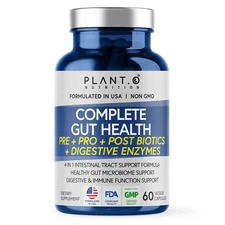 4-in-1 Prebiotic Probiotic & Postbiotic for Women & Men, Complete Gut &