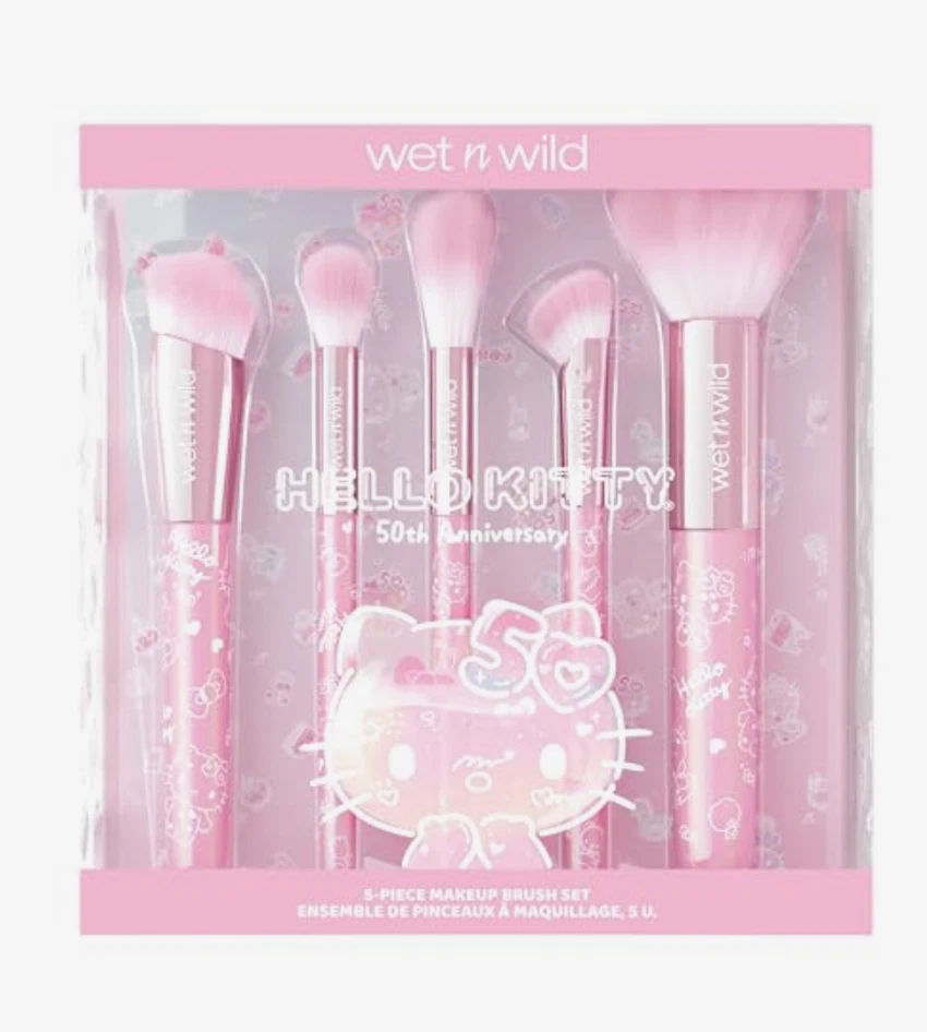 🎀 Набор кистей для макияжа Wet n Wild, Hello Kitty 50th Anniversary + комплект губок - Изображение 2 из 4