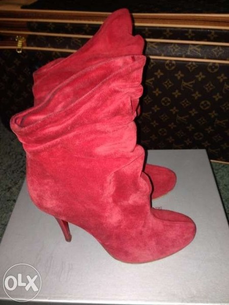 Women Gianmarco Lorenzi Boots Red Leather 37