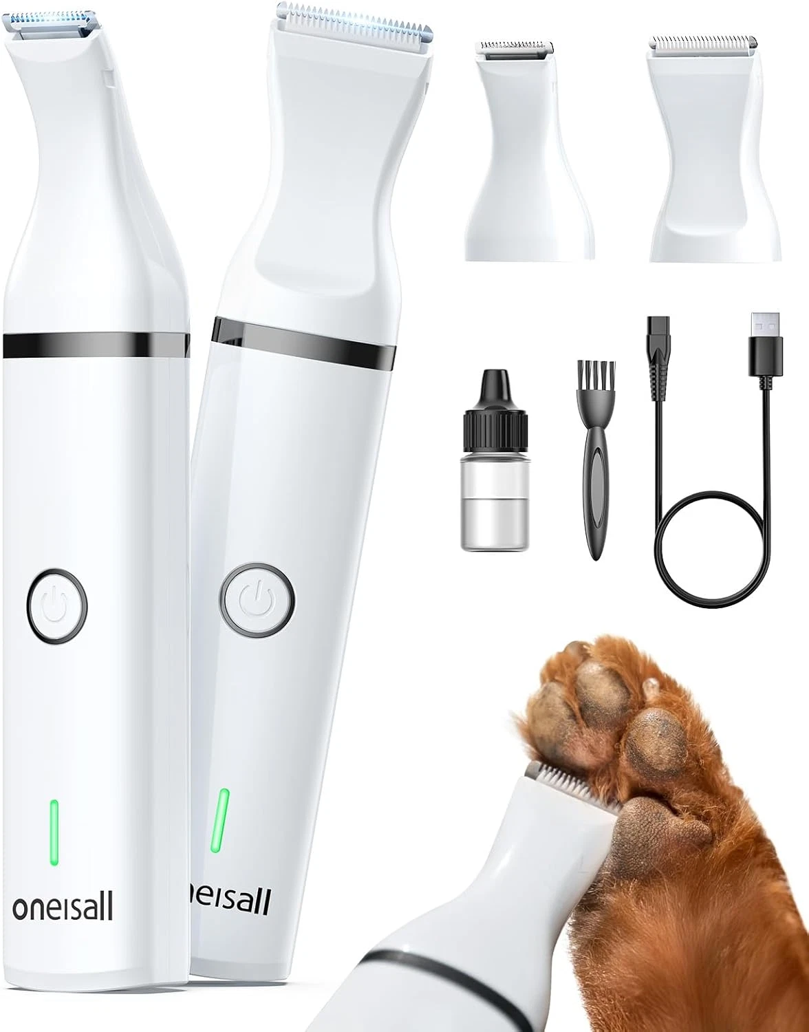 Dog Clippers with Double Blades,Cordless Small Pet Hair Grooming Trimmer,Low Noi