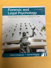 Forensic and Legal Psychology 4th Edition PB ...