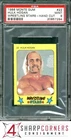 1986 MONTY GUM WRESTLING STARS HAND CUT #22 HULK HOGAN HOF PSA 9