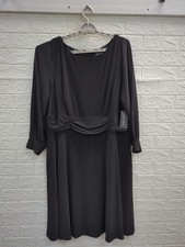 New Jessica Howard Button Cuff Sleeve Ruched Waist Midi Dress Women's Size 20W
