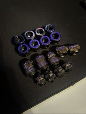 XSPC Fitting Lot Black Chrome G1/4" to 10mm ID, 14mm OD Rigid Tubing Fitting