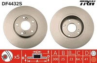 2 X Bremsscheibe TRW DF4432S FüR Honda Accord VII CR-V II