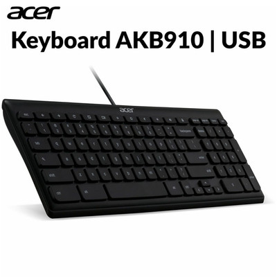Acer Keyboard AKB910 USB GP.KBD11.00S Full-Size Wired BLACK Refurbished